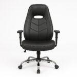 صندلی گیمینگ ارگونومیک با پشتی بلند، چرخ گردان و جک تنظیم ارتفاع، دارای روکش چرم مقاوم؛ مناسب گیمرها و استودیوهای تولید محتوا.