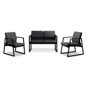 صندلی و مبلمان اداری با پایه فلزی ثابت – طراحی رسمی، مقاوم و مناسب فضاهای سازمانی