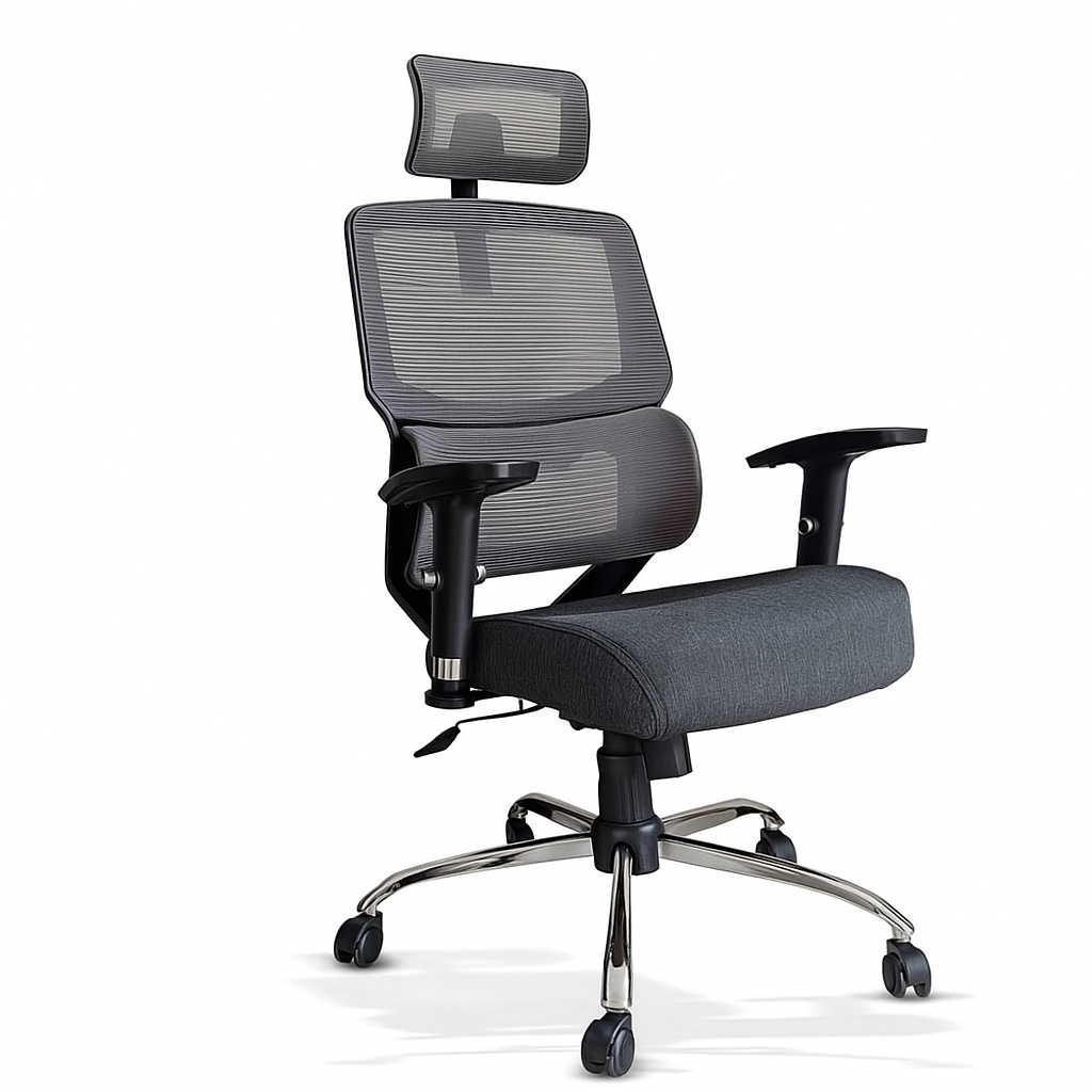 صندلی مدیریتی ارگونومیک توری – چرخ‌دار، مکانیزم بالابر و پشتی طبی