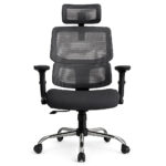 صندلی مدیریتی ارگونومیک توری – چرخ‌دار، مکانیزم بالابر و پشتی طبی