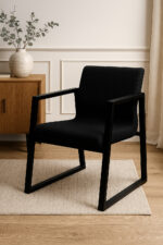 صندلی انتظار اداری با پایه فلزی ثابت و روکش پارچه‌ای – مناسب سالن‌های انتظار پرتردد