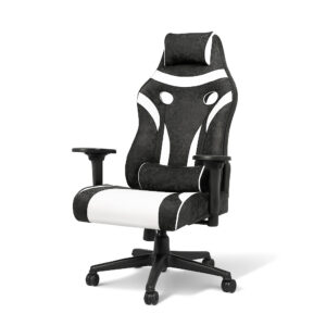 خرید صندلی گیمینگ ارگونومیک دو رنگ با بالشتک طبی