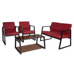 صندلی و مبلمان اداری با پایه فلزی ثابت – طراحی رسمی، مقاوم و مناسب فضاهای سازمانی