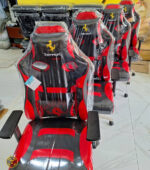 خرید صندلی گیمینگ ارگونومیک دو رنگ با بالشتک طبی