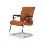 صندلی کنفرانسی اداری چرمی مدل c4063 | صندلی کنفرانس پایه ثابت